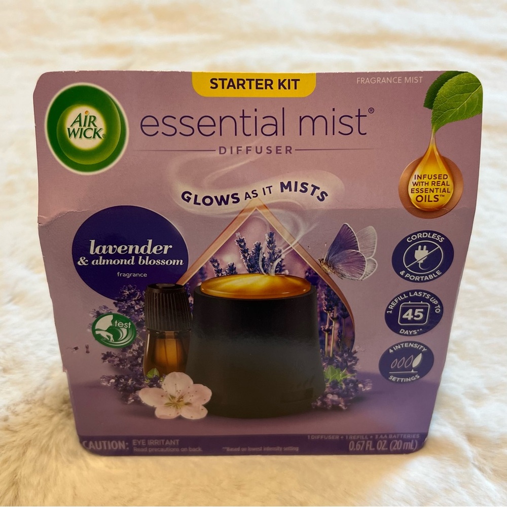 Air Wick Essential Mist Diffuser Starter Kit - Lavender & Almond Blossom